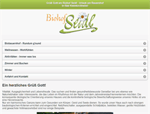 Tablet Screenshot of biohof-seidl.at